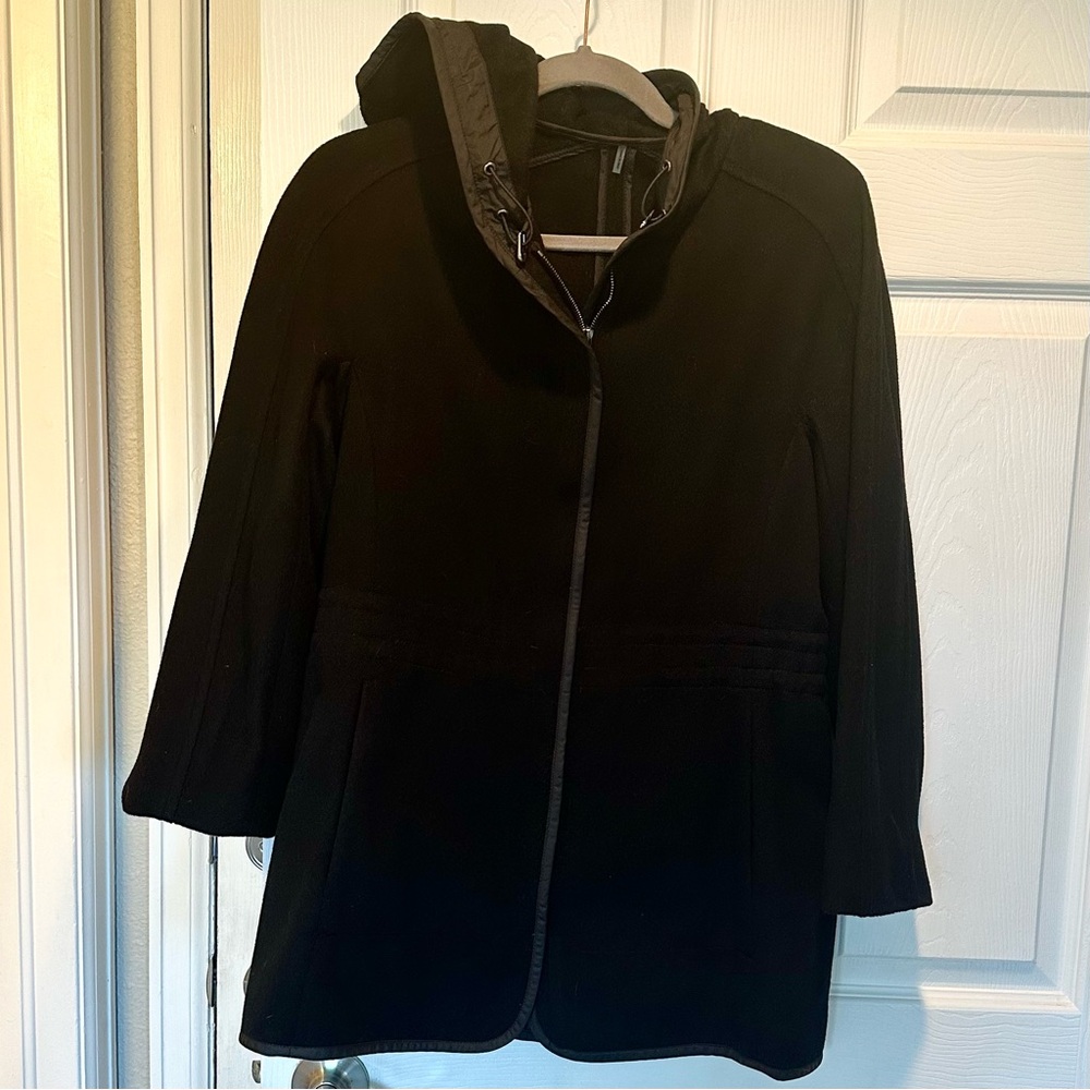 Jil Sander Cashmere Hooded Jacket Black Sz 34/Small